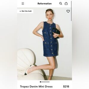 Reformation tropez denim mini dress
